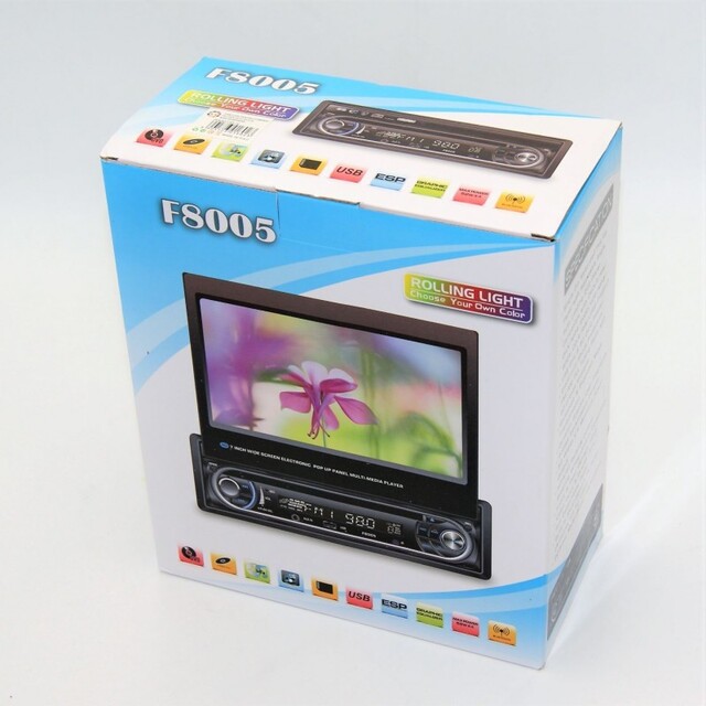 7'' WIDE SCREEN ELECTRONIC POP UP PANEL MULTI MEDIA PLAYER AU-AC-F8005