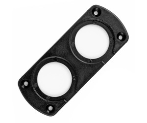 Amio - ΠΑΝΕΛ ΔΙΠΛΟ ΓΙΑ ΠΡΙΖΕΣ ΜΑΥΡΟ MOD-13 105x43x4,5 mm ΔΙΑΜΕΤΡΟ ΤΡΥΠΑΣ: 3cm (02863/AM)