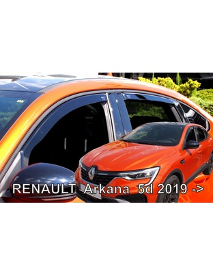 ΑΝΕΜΟΘΡΑΥΣΤΕΣ ΓΙΑ RENAULT ARKANA 5D 2019+  ΣΕΤ ΑΥΤΟΚΙΝΗΤΟΥ ΑΠΟ ΕΥΚΑΜΠΤΟ ΦΙΜΕ ΠΛΑΣΤΙΚΟ HEKO - 4 ΤΕΜ.