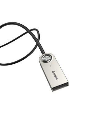 Amio - ΑΝΤΑΠΤΟΡΑΣ AUDIO BLUETOOTH 5.0 ΑΠΟ USB ΣΕ AUX ΜΑΥΡΟ ΣΠΙΡΑΛ - 1 τεμ. (BAS29048/AM)