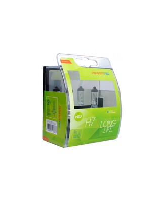 H7 12V 55W PX26d POWERTEC LONG LIFE ΑΛΟΓΟΝΟΥ 2ΤΕΜ.