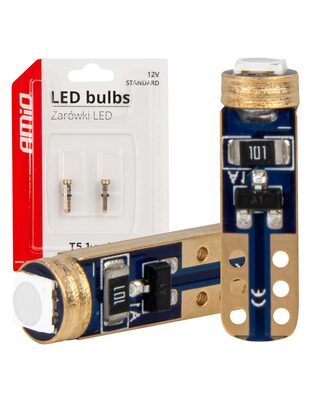 Amio - ΛΑΜΠΑΚΙΑ T5 W1W 12V 1SMD LED ΠΡΑΣΙΝΑ - 2 ΤΕΜ. (03729/AM)