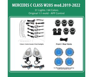 DIQ AMBIENT 8161 DCP - BENZ C (W205) (Digital iQ Ambient Light for Mercedes C (W205) mod. 2019-2022 with 31 Lights)