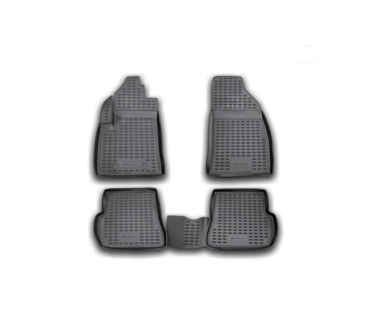 ΠΑΤΑΚΙΑ ΣΕ ΣΚΑΦΗ TPE ΛΑΣΤΙΧΟ ΓΙΑ FORD FIESTA 05/2002-08/2008 / FORD FUSION 2002-2012  ΣΕ ΜΑΥΡΟ ΧΡΩΜΑ NOVLINE - 4 ΤΕΜ.