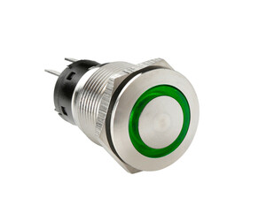 ΔΙΑΚΟΠΤΗΣ ΜΠΟΥΤΟΝ (BUTTON) 12/24V 5Amax 5PIN IP65 ON/OFF ME LED ΠΡΑΣΙΝΟ ΑΝΟΞΕΙΔΩΤΟ ΑΤΣΑΛΙ LAMPA - 1 TEM.