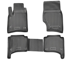 ΠΑΤΑΚΙΑ ΣΕ ΣΚΑΦΗ TPE ΛΑΣΤΙΧΟ ΓΙΑ VW TOUAREG 01/2003-04/2010  ΣΕ ΑΝΘΡΑΚΙ ΣΚΟΥΡΟ ΓΚΡΙ ΧΡΩΜΑ NOVLINE - 4 ΤΕΜ.