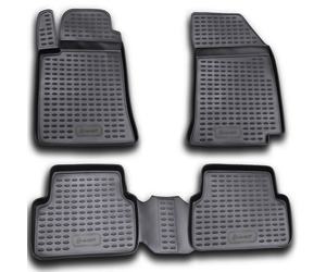 ΠΑΤΑΚΙΑ ΣΕ ΣΚΑΦΗ TPE ΛΑΣΤΙΧΟ ΓΙΑ RENAULT LAGUNA 2001-2007  ΣΕ ΑΝΘΡΑΚΙ ΣΚΟΥΡΟ ΓΚΡΙ ΧΡΩΜΑ NOVLINE - 4 ΤΕΜ.