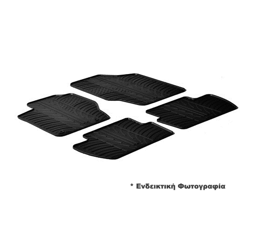 LAMPA - ΠΑΤΑΚΙΑ ΑΥΤΟΚΙΝΗΤΟΥ ΑΠΟ ΛΑΣΤΙΧΟ ΓΙΑ FORD KUGA 11/2016-10/2019 ΣΕ ΜΑΥΡΟ ΧΡΩΜΑ ME ΚΟΥΜΠΩΜΑΤΑ - 4 ΤΕΜ.
