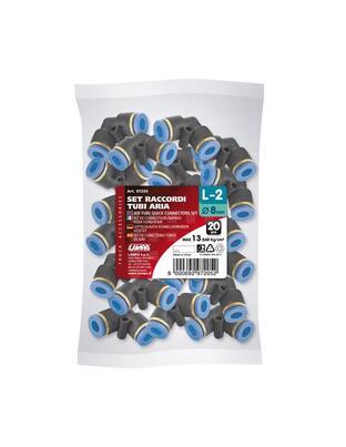 ΣΥΝΔΕΣΜΟΣ ΑΕΡΑ L-1 8mm max 13BAR ΜΕ ΓΩΝΙΑ 90 ΜΟΙΡΩΝ 20ΤΕΜ.