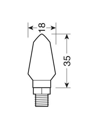 ΦΛΑΣ ΜΟΤΟ MICRO ΜΑΥΡΑ 12V SMD LED 35x18mm 2ΤΕΜ.