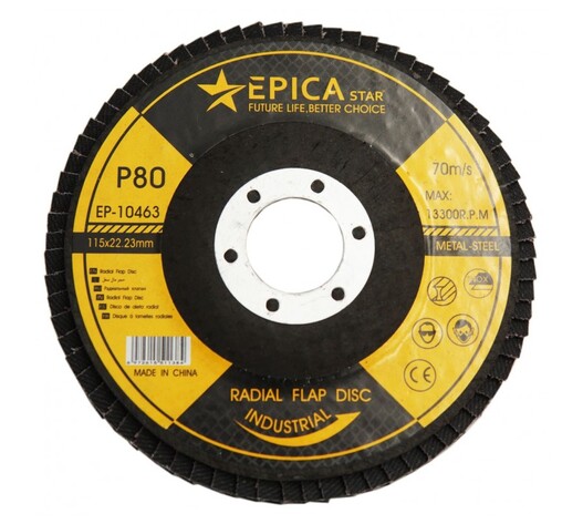 ΔΙΣΚΟΣ P80 115x22.23mm 10τμχ EPICA STAR EP-10463