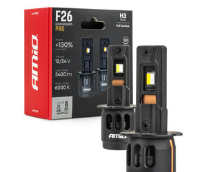 AMiO - Λάμπες LED F26 Pro Series H3 12/24V 68W 2900-3550lm 6.000K Full Can-Bus Plug&Play - 2 Τεμ. (04870/AM)