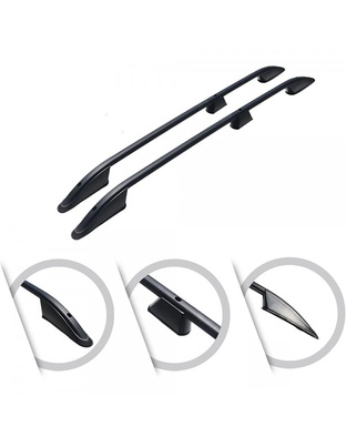 ΜΠΑΡΕΣ ΟΡΟΦΗΣ ΓΙΑ MERCEDES CITAN ELEGANCE W415 2013+ ΚΟΝΤΟ / RENAULT KANGOO 2008-2021 ΠΑΡΑΛΛΗΛΕΣ ΑΛΟΥΜΙΝΙΟΥ ΜΑΥΡΕΣ