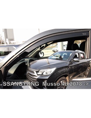 ΑΝΕΜΟΘΡΑΥΣΤΕΣ ΓΙΑ SSANGYONG MUSSO 4D 2018+ ΖΕΥΓΑΡΙ ΑΠΟ ΕΥΚΑΜΠΤΟ ΦΙΜΕ ΠΛΑΣΤΙΚΟ HEKO - 2 ΤΕΜ.