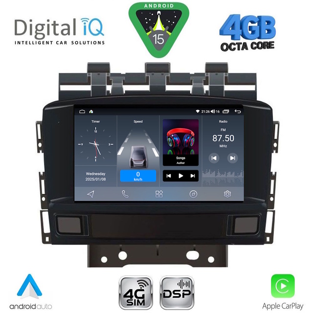 DIGITAL IQ BLG 472_CPA (7″ DECK) MULTIMEDIA OEM for OPEL ASTRA J mod. 2010-2016
