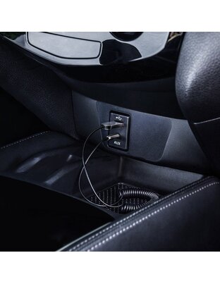 Amio - ΑΝΤΑΠΤΟΡΑΣ AUDIO BLUETOOTH 5.0 ΑΠΟ USB ΣΕ AUX ΜΑΥΡΟ ΣΠΙΡΑΛ - 1 τεμ. (BAS29048/AM)