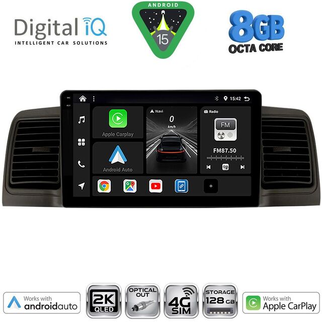 DIGITAL IQ BXK 20712BL_CPAA (9inc) MULTIMEDIA TABLET for TOYOTA COROLLA mod. 2001-2006 (BLACK)