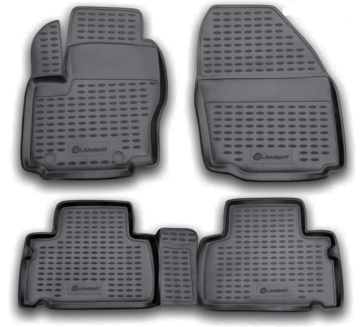 ΠΑΤΑΚΙΑ ΣΕ ΣΚΑΦΗ TPE ΛΑΣΤΙΧΟ ΓΙΑ FORD S-MAX 06/2006-2015  ΣΕ ΜΑΥΡΟ ΧΡΩΜΑ NOVLINE - 4 ΤΕΜ.