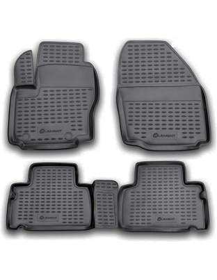 ΠΑΤΑΚΙΑ ΣΕ ΣΚΑΦΗ TPE ΛΑΣΤΙΧΟ ΓΙΑ FORD S-MAX 06/2006-2015  ΣΕ ΜΑΥΡΟ ΧΡΩΜΑ NOVLINE - 4 ΤΕΜ.