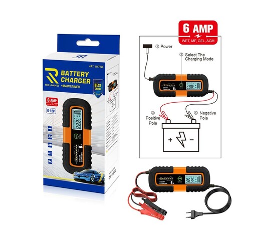 RCHANG ΦΟΡΤΙΣΤΗΣ ΜΠΑΤΑΡΙΑΣ ΑΥΤΟΚΙΝΗΤΟΥ 6AMP 6-12V W17926