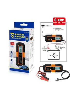 RCHANG ΦΟΡΤΙΣΤΗΣ ΜΠΑΤΑΡΙΑΣ ΑΥΤΟΚΙΝΗΤΟΥ 6AMP 6-12V W17926