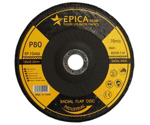 ΔΙΣΚΟΣ P80 180x22.23mm EPICA STAR EP-10466