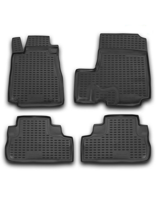ΠΑΤΑΚΙΑ ΣΕ ΣΚΑΦΗ TPE ΛΑΣΤΙΧΟ ΓΙΑ HONDA CR-V 01/2007-2012  ΣΕ ΜΑΥΡΟ ΧΡΩΜΑ NOVLINE - 4 ΤΕΜ.