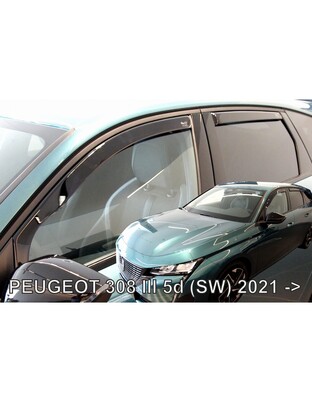 ΑΝΕΜΟΘΡΑΥΣΤΕΣ ΓΙΑ PEUGEOT 308 5D SW 2021+ ΣΕΤ ΑΥΤΟΚΙΝΗΤΟΥ ΑΠΟ ΕΥΚΑΜΠΤΟ ΦΙΜΕ ΠΛΑΣΤΙΚΟ HEKO - 4 ΤΕΜ.