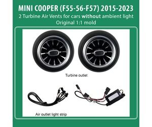 DIQ AMBIENT 8176XF COOPER (F55-56-F57) mod. 2015-2023 (Air Vents with Ambient Light for MINI COOPER (F55-56-F57) mod. 2015-2023 without Ambient Lights)