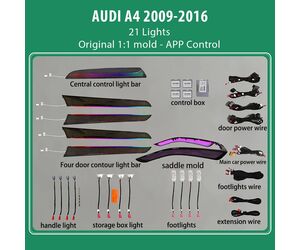 DIQ AMBIENT AUDI A4 8K FULL KIT (Digital iQ Ambient Light Audi A4 mod. 2009-2016, 21 Lights)