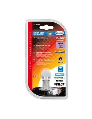 P21/5W 10-30V BAY15d 80/400lm ΔΙΠΟΛΙΚΟ ΛΕΥΚΟ ΔΙΑΘΛΑΣΗΣ MEGA-LED 9 BLISTER 1ΤΕΜ.