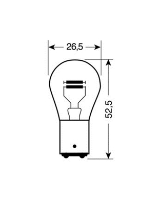 ΛΑΜΠΑ ΔΙΠΟΛΙΚΗ 12V/21/5W (P21/5W)