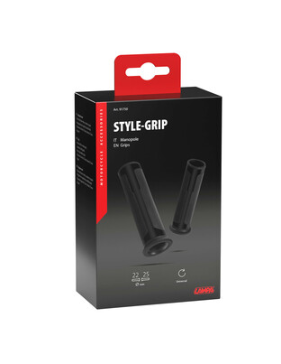 ΧΕΡΟΥΛΙΑ MOTO STYLE GRIP ΜΑΥΡΟ ΧΡΩΜΑ 22mm+25mm 12cm LAMPA - 2 τεμ.