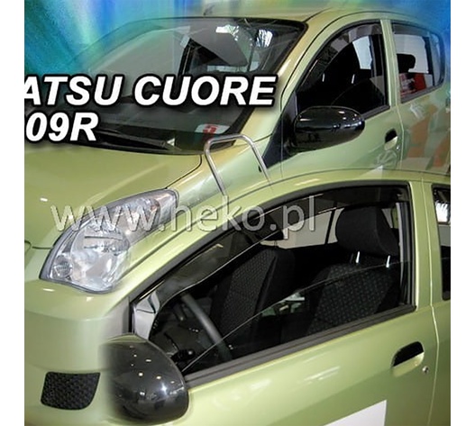 ΑΝΕΜΟΘΡΑΥΣΤΕΣ ΓΙΑ DAIHATSU CUORE 7 5D 2007-2018 ΖΕΥΓΑΡΙ ΑΠΟ ΕΥΚΑΜΠΤΟ ΦΙΜΕ ΠΛΑΣΤΙΚΟ HEKO - 2 ΤΕΜ.