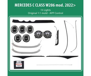 DIQ AMBIENT 8176 CQ - BENZ C (W206) (Digital iQ Ambient Light for Mercedes C (W206) mod.2022> with 15 Lights)