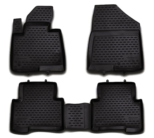 ΠΑΤΑΚΙΑ ΣΕ ΣΚΑΦΗ TPE ΛΑΣΤΙΧΟ ΓΙΑ HYUNDAI SANTA FE 5D 2012-2018  ΣΕ ΜΑΥΡΟ ΧΡΩΜΑ NOVLINE - 4 ΤΕΜ.