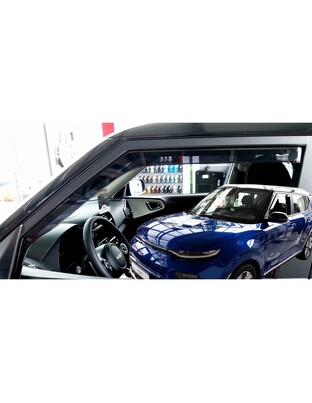 ΑΝΕΜΟΘΡΑΥΣΤΕΣ ΓΙΑ KIA E-SOUL 5D 2019+   ΑΥΤΟΚΙΝΗΤΟΥ ΑΠΟ ΕΥΚΑΜΠΤΟ ΦΙΜΕ ΠΛΑΣΤΙΚΟ HEKO - 2 ΤΕΜ.