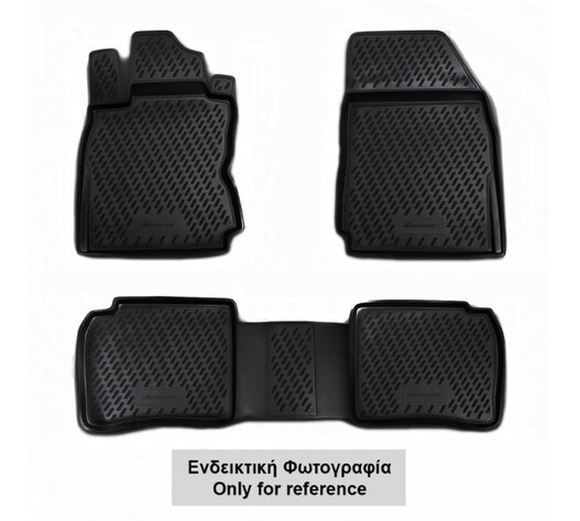 ΠΑΤΑΚΙΑ ΣΕ ΣΚΑΦΗ TPE ΛΑΣΤΙΧΟ ΓΙΑ HYUNDAI i20 02/2009-2014  ΣΕ ΜΑΥΡΟ ΧΡΩΜΑ NOVLINE - 4 ΤΕΜ.