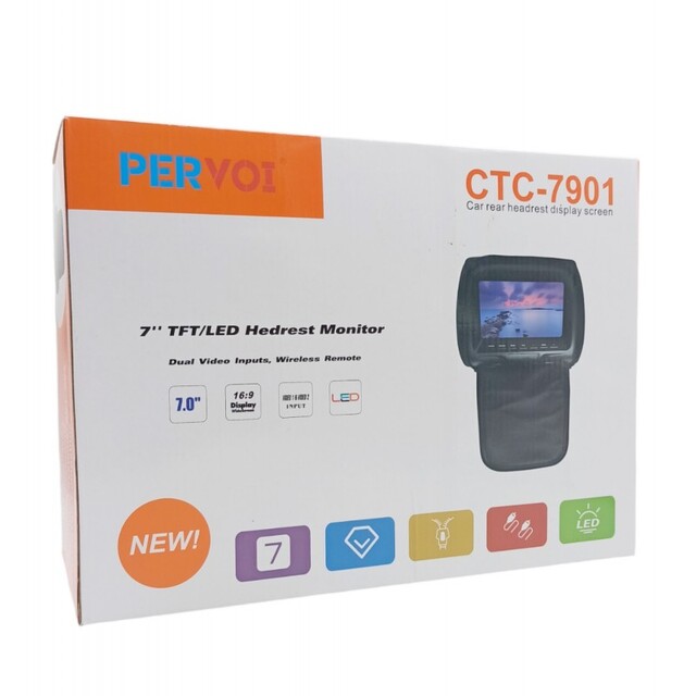 ΖΕΥΓΑΡΙ HEADREST MONITOR ME ΟΘΟΝΗ 7'' CTC-7901