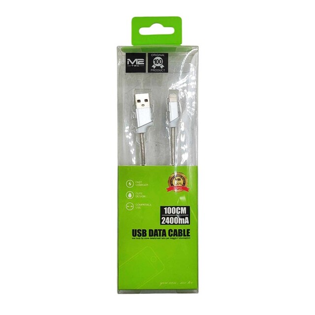 ΚΑΛΩΔΙΟ ΔΕΔΟΜΕΝΩΝ USB ΣΕ LIGHTNING iOS 1000cm 2400mA M2