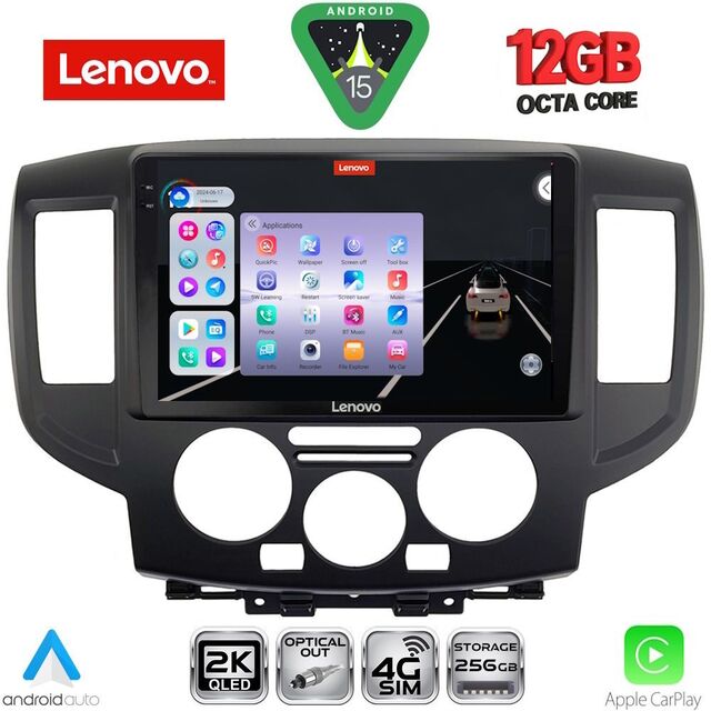 LENOVO SSZ 12458BL_CPA (9inc) MULTIMEDIA TABLET for NISSAN NV 200 mod. 2009-2020 (BLACK)