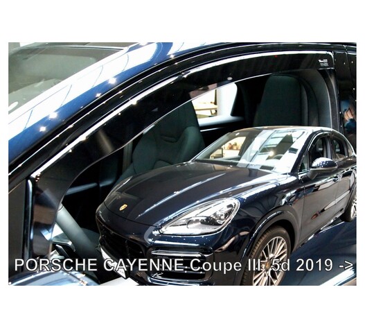 ΑΝΕΜΟΘΡΑΥΣΤΕΣ ΓΙΑ PORSCHE CAYENNE COUPE 5D 2019+  ΖΕΥΓΑΡΙ ΑΠΟ ΕΥΚΑΜΠΤΟ ΦΙΜΕ ΠΛΑΣΤΙΚΟ HEKO - 2 ΤΕΜ.