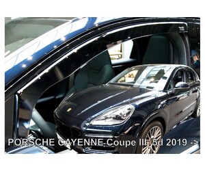 ΑΝΕΜΟΘΡΑΥΣΤΕΣ ΓΙΑ PORSCHE CAYENNE COUPE 5D 2019+  ΖΕΥΓΑΡΙ ΑΠΟ ΕΥΚΑΜΠΤΟ ΦΙΜΕ ΠΛΑΣΤΙΚΟ HEKO - 2 ΤΕΜ.