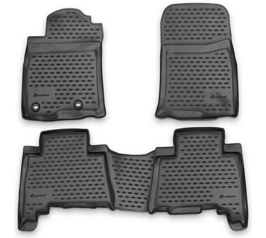 ΠΑΤΑΚΙΑ ΣΕ ΣΚΑΦΗ TPE ΛΑΣΤΙΧΟ ΓΙΑ TOYOTA LANDCRUISER 150 2013-2015  ΣΕ ΑΝΘΡΑΚΙ ΣΚΟΥΡΟ ΓΚΡΙ ΧΡΩΜΑ NOVLINE - 4 ΤΕΜ.