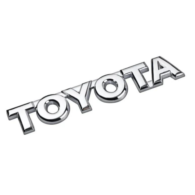 Λογότυπο μεταλλικό γράμματα χρωμίου 12x2,5cm Toyota