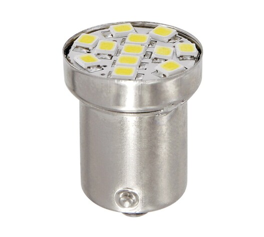 R5W BA15s 24/28V 120LM 12SMD LED x 1 CHIPS HYPER LED ΛΕΥΚΑ 20TEM.