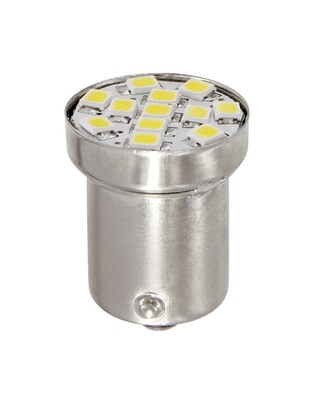 R5W BA15s 24/28V 120LM 12SMD LED x 1 CHIPS HYPER LED ΛΕΥΚΑ 20TEM.