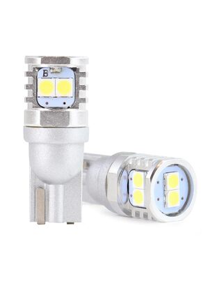 Amio - T10 W5W/W10W 12/24V W2,1x9,5d 6SMDx3030 ΛΕΥΚΟ (ΚΑΡΦΩΤΟ - CAN-BUS) 2ΤΕΜ. (02801/AM)