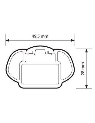 ΜΠΑΡΕΣ ΟΡΟΦΗΣ ΓΙΑ S/W RAIL-TOP ΑΛΟΥΜΙΝΙΟΥ 108cm ΜΕ ΚΛΕΙΔΙ 2τεμ.
