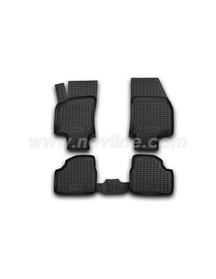 ΠΑΤΑΚΙΑ ΣΕ ΣΚΑΦΗ TPE ΛΑΣΤΙΧΟ ΓΙΑ OPEL ASTRA H 03/2004-04/2010  ΣΕ ΜΑΥΡΟ ΧΡΩΜΑ NOVLINE - 4 ΤΕΜ.